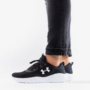 Under Armour Charged Womens Shoe Lace Up Sneakers Black Trainers Size 9.5